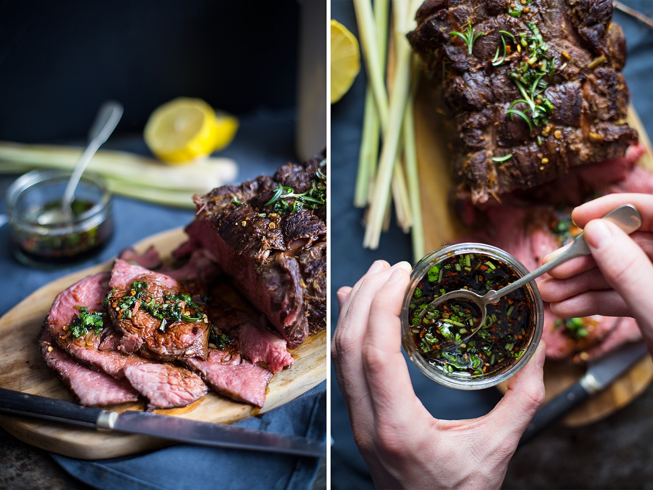 Roastbeef s citrónovou trávou